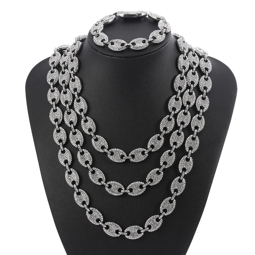Stainless steel Fashion Unisex Jewelry Diamond Retractable Chain Necklace Hip Hop Rock Singer Necklace for man Bracelet
Stainless steel Fashion Unisex Jewelry Diamond Retractable Chain Necklace Hip Hop Rock Singer Necklace for man Bracelet
