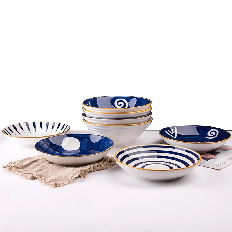 mixing hand painted ceramic japanese style design ramen rice soup bowl plate noodle set of tableware, White
mixing hand painted ceramic japanese style design ramen rice soup bowl plate noodle set of tableware, White