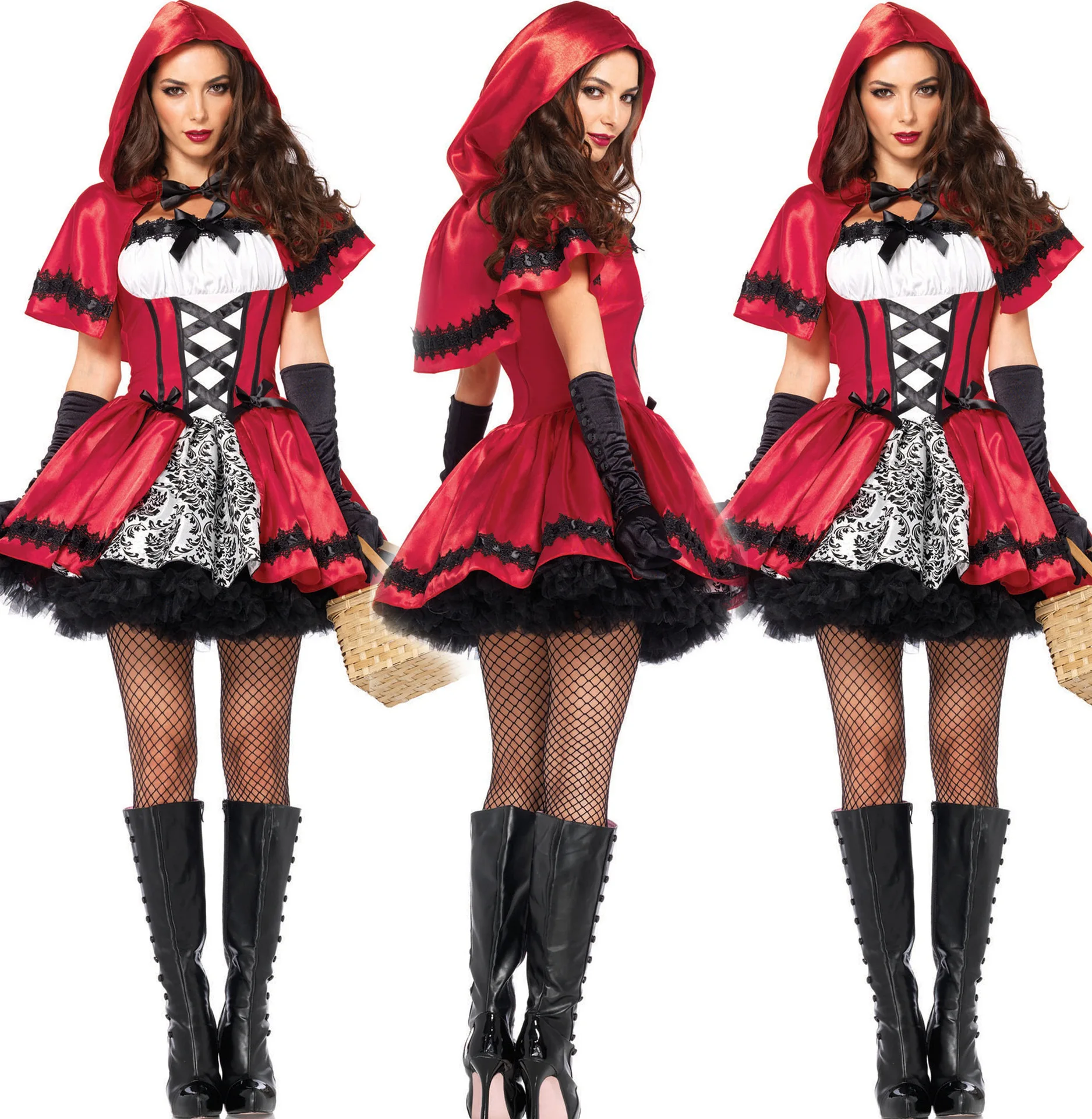 Little Red Riding Hood Halloween Costume For Women Dress Adult Carnival Festival Performance Clothing Cosplay Funny Party Dress, As show
Little Red Riding Hood Halloween Costume For Women Dress Adult Carnival Festival Performance Clothing Cosplay Funny Party Dress, As show