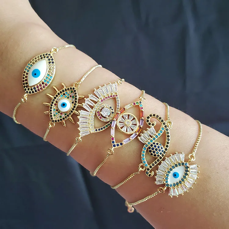 BC1263 Hot Sale Brass Micro Pave Gold Plated Evil eyes Charms Bracelet,CZ Eye Charms Bracelets Jewelry
BC1263 Hot Sale Brass Micro Pave Gold Plated Evil eyes Charms Bracelet,CZ Eye Charms Bracelets Jewelry