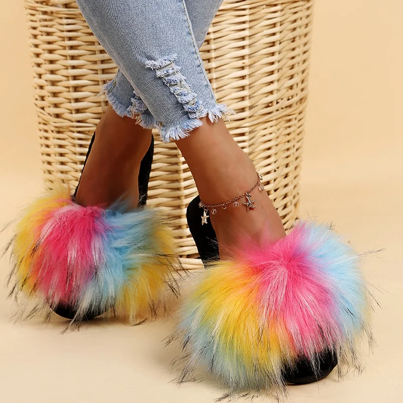 Women Summer Casual Fluffy Plush Slippers Flat Non-Slip Fur Furry Pillow Slides, Yellow,green,blue,pink
Women Summer Casual Fluffy Plush Slippers Flat Non-Slip Fur Furry Pillow Slides, Yellow,green,blue,pink