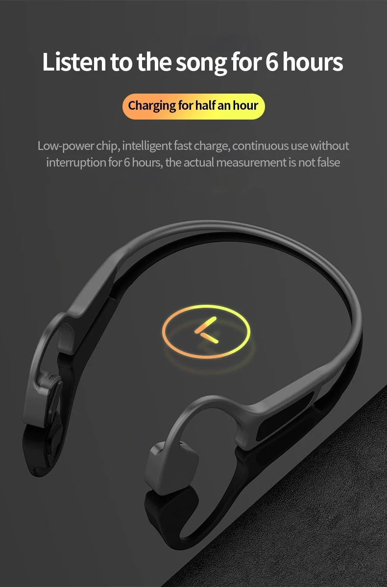 Golden Sky High Quality Wireless Bluetooth Earphone Headset Earbuds Earpiece Men And Women Universal Bone Conduction Earphone - ANKUX.COM