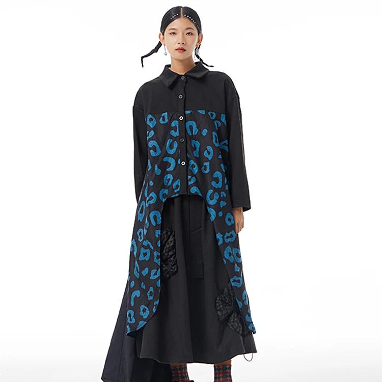 Spring New 2022 Oversize Women's Shirt Asymmetric Design Plus Size Women Clothing the Shirt-collar Long Sleeves 2609
Spring New 2022 Oversize Women's Shirt Asymmetric Design Plus Size Women Clothing the Shirt-collar Long Sleeves 2609