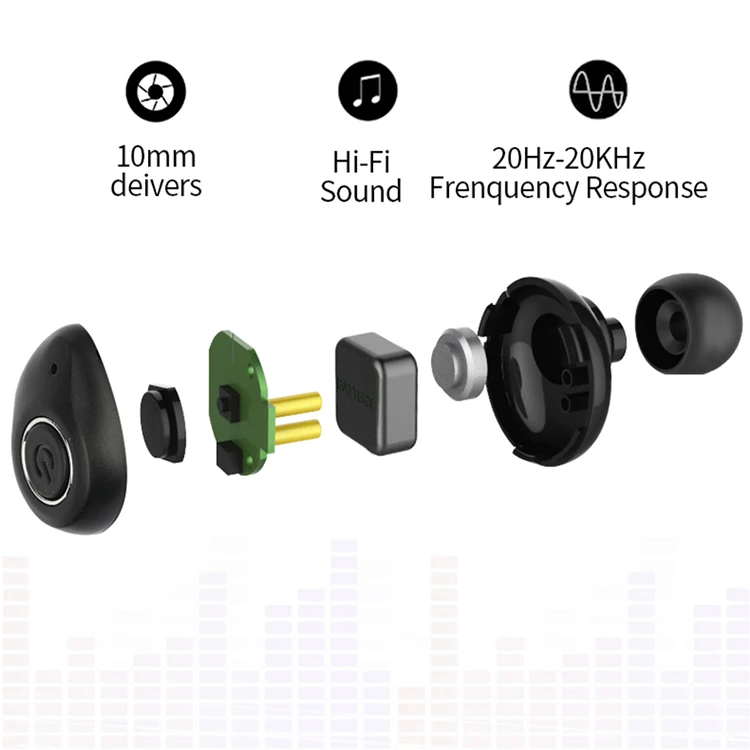 High Quality V11 TWS Sport Headphone Noise Cancelling Wireless Earbuds Hifi Stereo Bluetooth Headset - ANKUX.COM