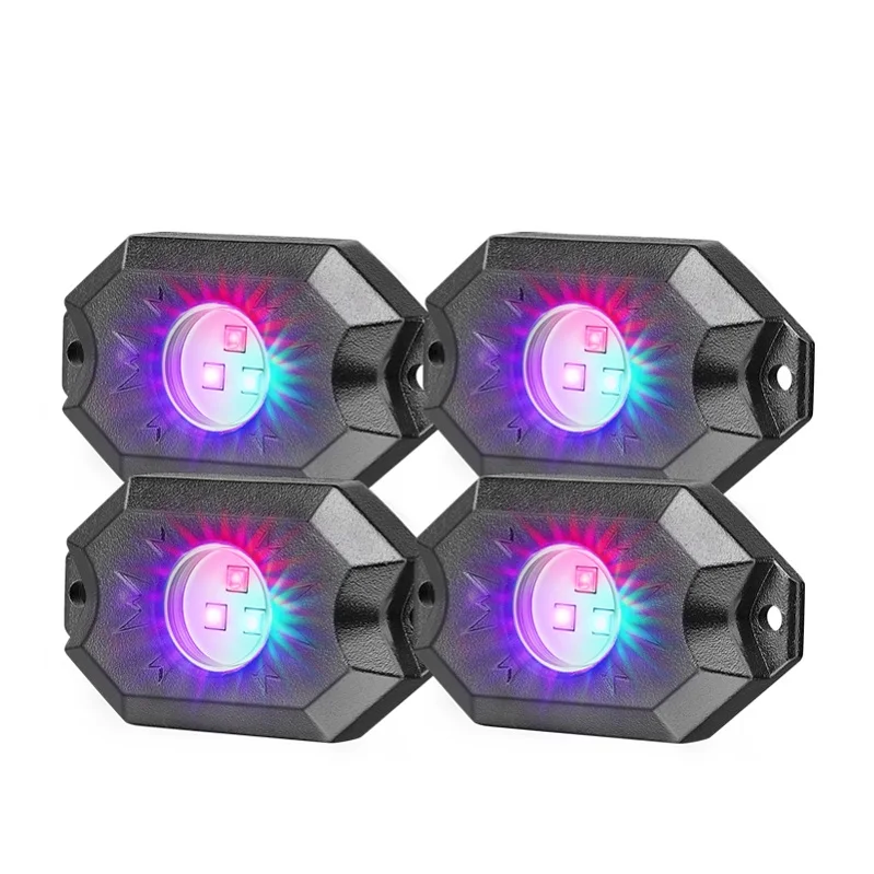 4 Pieces Blue Red Green Automotive Decoration Control with mobile app led rock lights, Rgb colors
4 Pieces Blue Red Green Automotive Decoration Control with mobile app led rock lights, Rgb colors