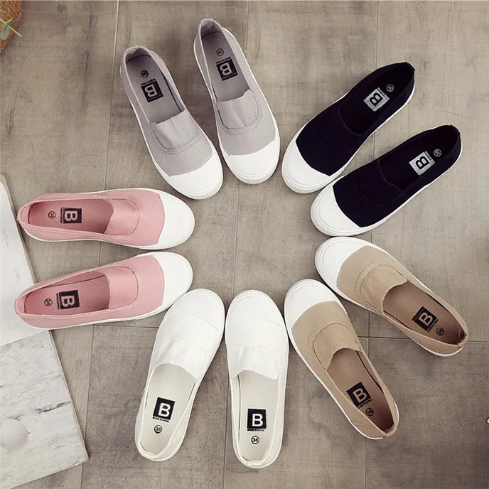 Factory Wholesale In Stock Cheap Canvas Slip-On Flat Sneakers for Woman, Black/white/pink/grey/khaki
Factory Wholesale In Stock Cheap Canvas Slip-On Flat Sneakers for Woman, Black/white/pink/grey/khaki