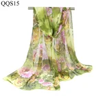China Latest Printing Silk Fabric Scarves Sunscreen
