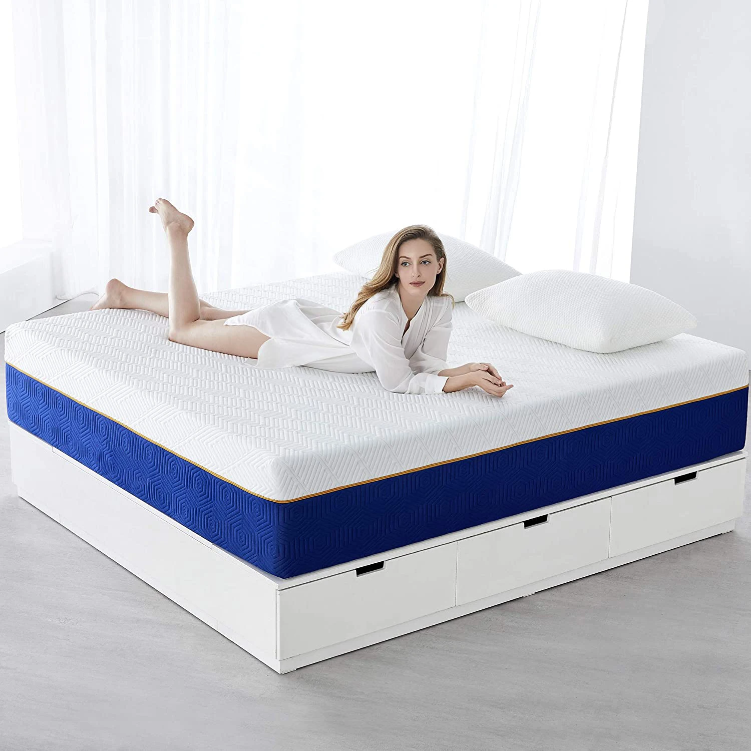 Single Mattress, 15CM Gel Memory Foam Mattress with CertiPUR-US Certified Foam Bed Mattress