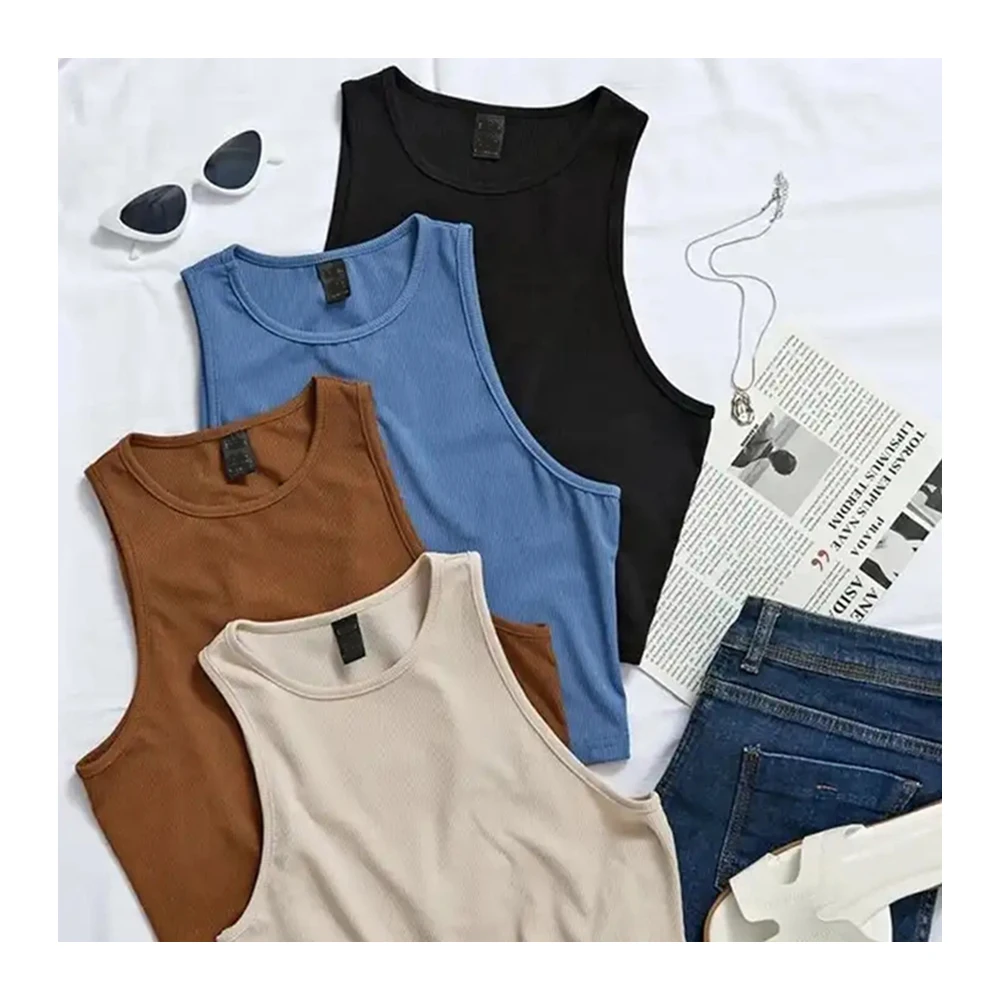 Camisole Top Shirt Slim Knit Fitness Women's Tank Tops Custom Logo Sleeveless Basic Tank Top Women
Camisole Top Shirt Slim Knit Fitness Women's Tank Tops Custom Logo Sleeveless Basic Tank Top Women