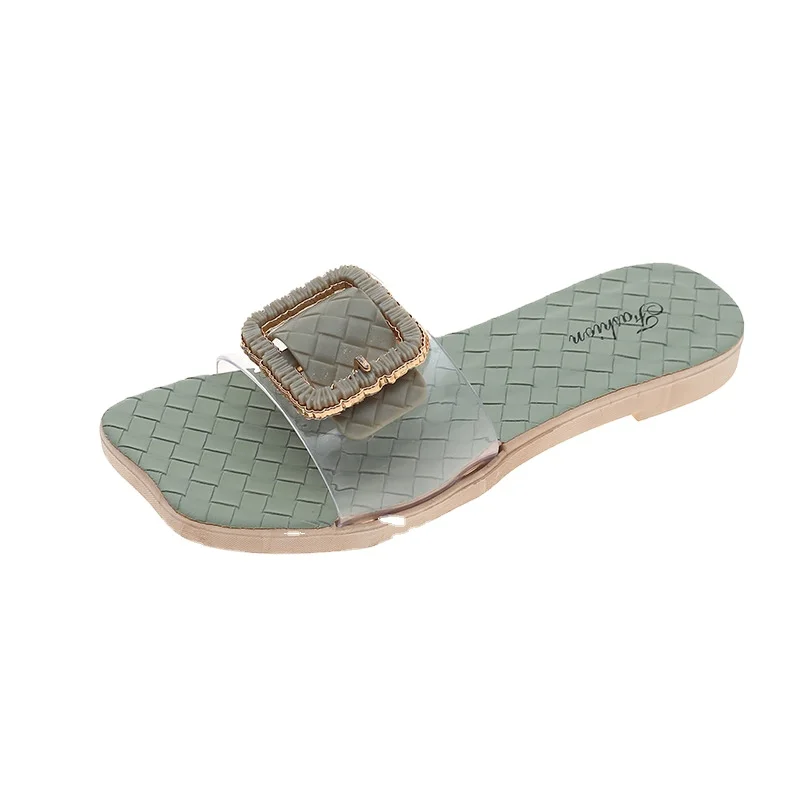 2021 outdoor slippers summer fashion square buckle design cool slippers transparent decorative lady's slippers, Customized color
2021 outdoor slippers summer fashion square buckle design cool slippers transparent decorative lady's slippers, Customized color