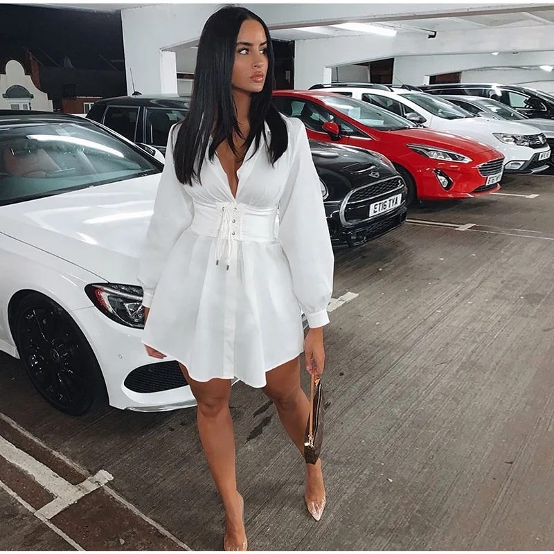 Hot style fashion corset dress sexy casual long sleeve button mini shirt dress women
Hot style fashion corset dress sexy casual long sleeve button mini shirt dress women