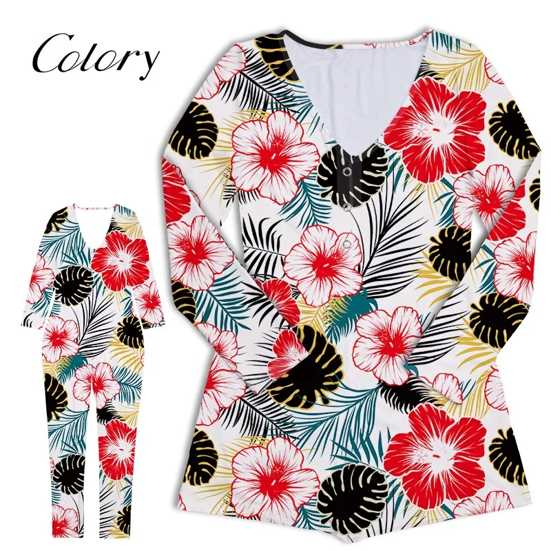 Colory Print Design Plus Size Stretch Sleepwear Romper Women Onesie Pajamas, Customized color
Colory Print Design Plus Size Stretch Sleepwear Romper Women Onesie Pajamas, Customized color