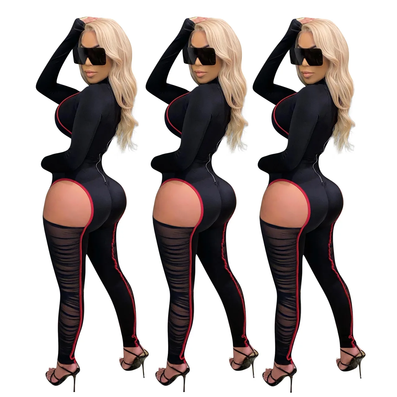 2020 European and American hot style long-sleeved zipper women's jumpsuit, one piece zipper jumpsuits, As picture
2020 European and American hot style long-sleeved zipper women's jumpsuit, one piece zipper jumpsuits, As picture