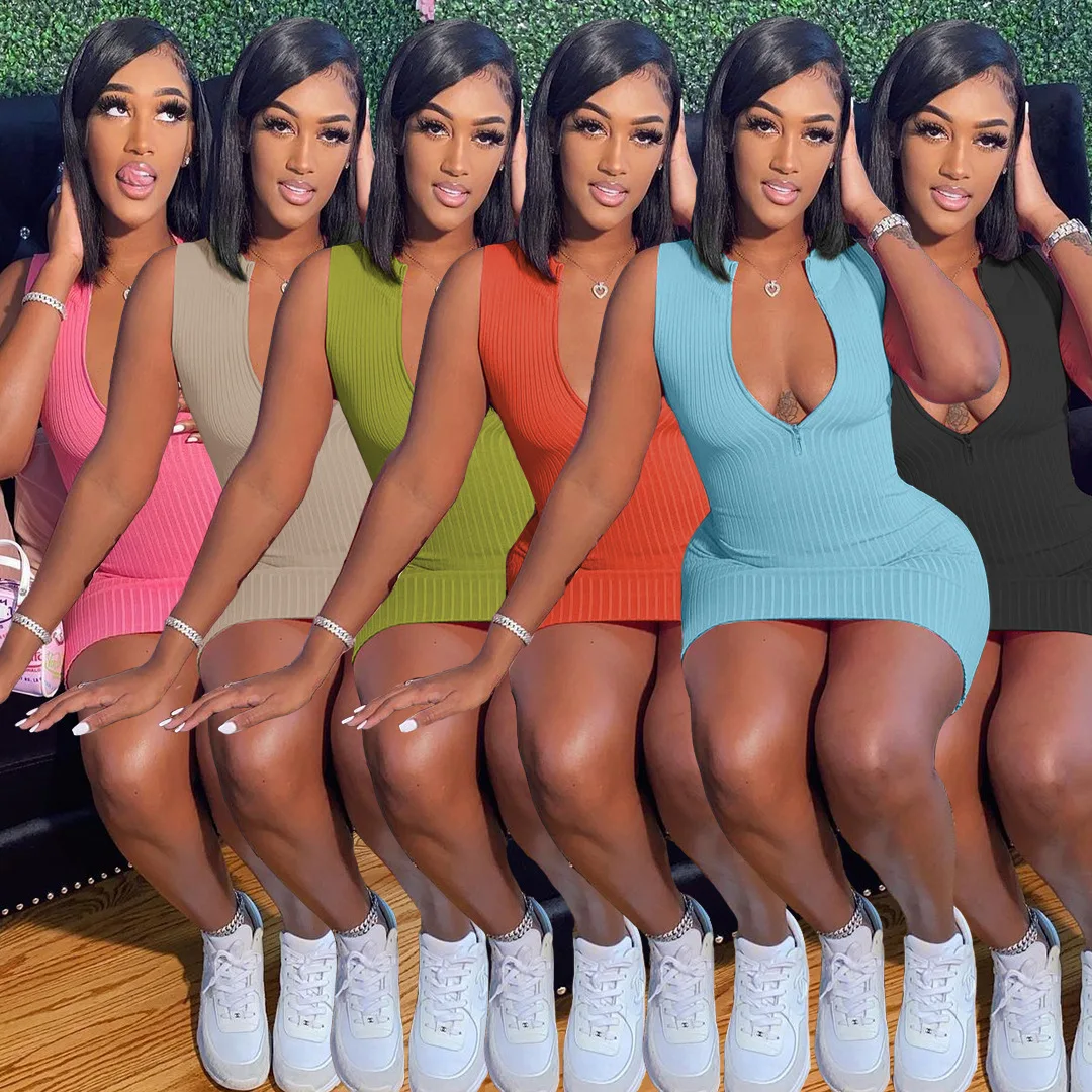 Sleeveleess fitness Mini Dress Clubwear Stretch bodycon dress Zipper Dress for women tights Workout Clubwear Bodycon, 3colours
Sleeveleess fitness Mini Dress Clubwear Stretch bodycon dress Zipper Dress for women tights Workout Clubwear Bodycon, 3colours
