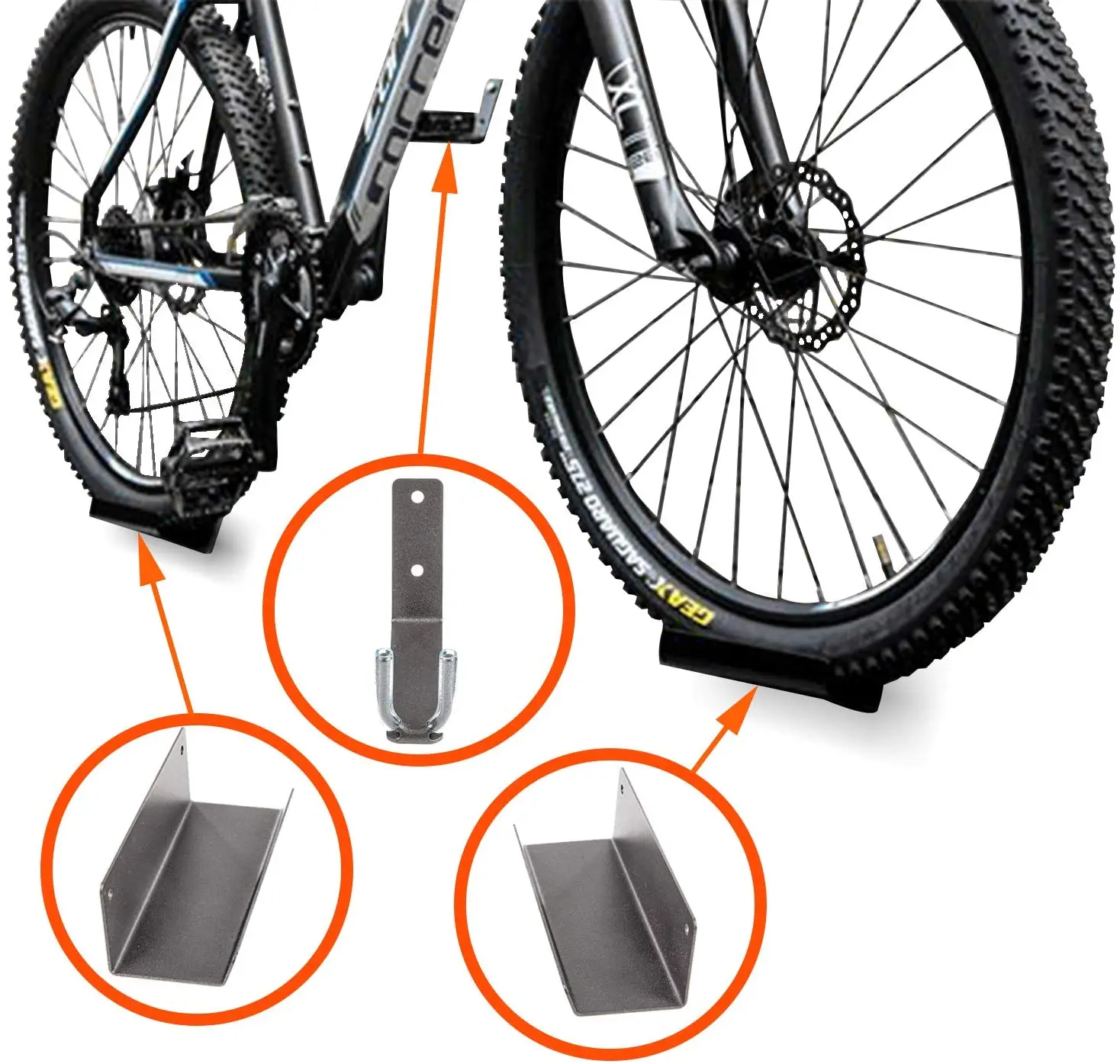 Bike Rack Pedal Hook Wall Mount Bracket Cycle Hanger Wheel Holder, Black, white, silver
Bike Rack Pedal Hook Wall Mount Bracket Cycle Hanger Wheel Holder, Black, white, silver