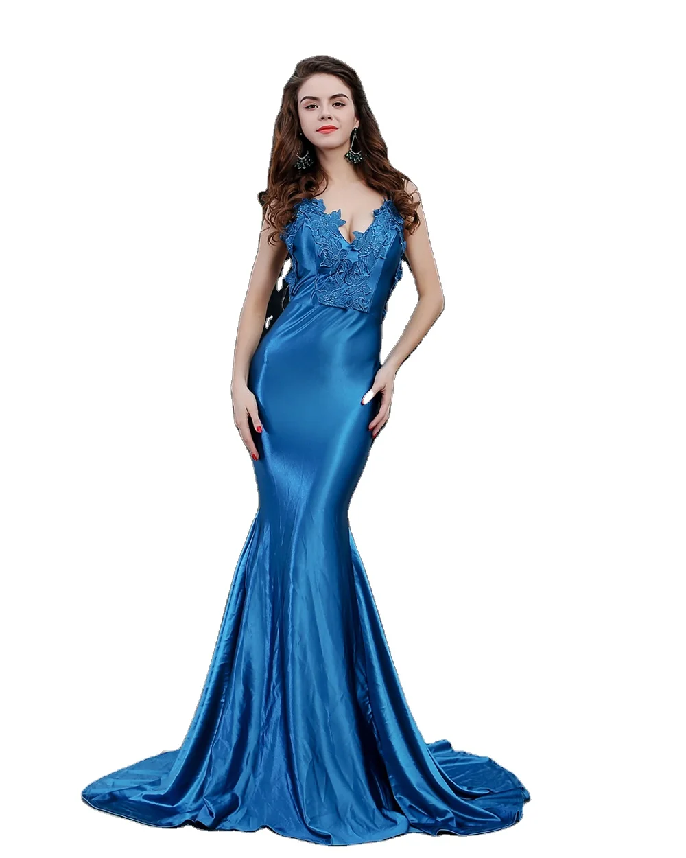 2020 Europe And The United States Sexy V-neck Suspenders Chest Lace Decoration Halter Party Red Carpet Evening Dress, Picture
2020 Europe And The United States Sexy V-neck Suspenders Chest Lace Decoration Halter Party Red Carpet Evening Dress, Picture