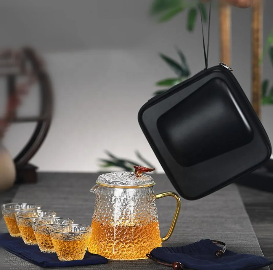 Wholesale Handmade portable glass travel tea set with travel bag for promotional gift, Transparent
Wholesale Handmade portable glass travel tea set with travel bag for promotional gift, Transparent