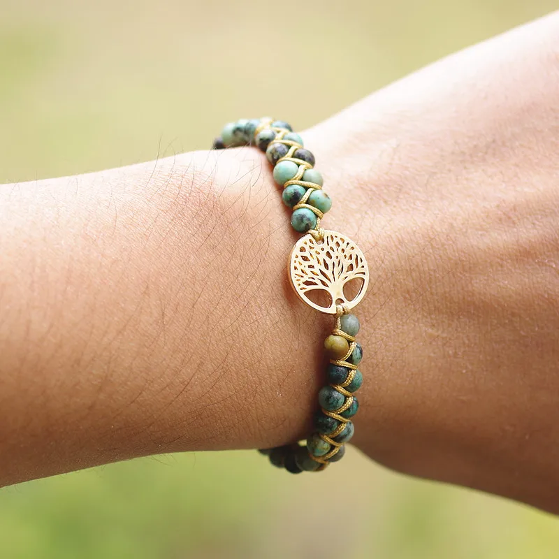 Handmade Natural Stone Boho Yoga Wrap Bracelet & Bangle Tree of Life African Braided Charm Bracelet Women Men Gift, Multi-colors
Handmade Natural Stone Boho Yoga Wrap Bracelet & Bangle Tree of Life African Braided Charm Bracelet Women Men Gift, Multi-colors