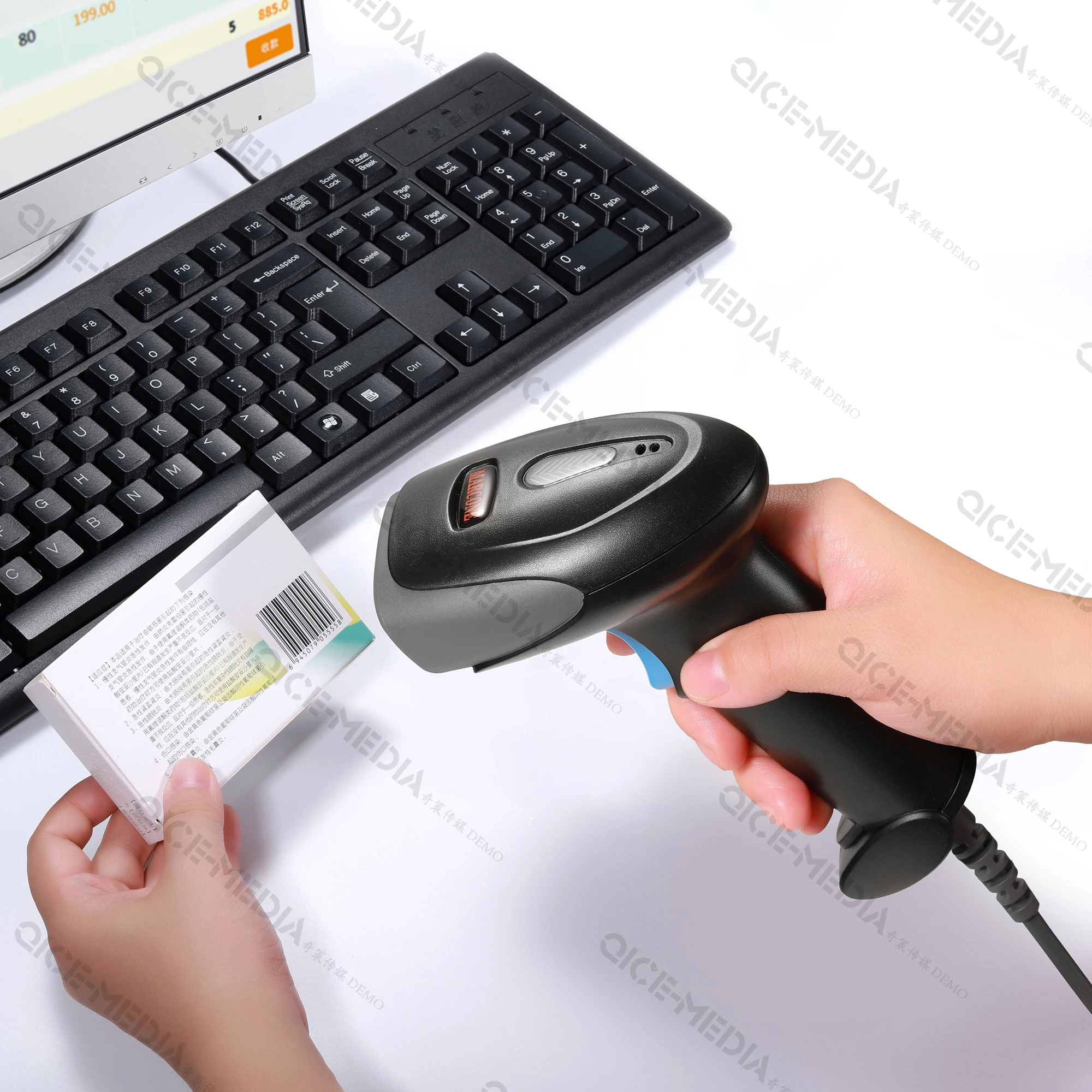 China factory cheapest 1d handheld wired laser USB barcode reader scanner for 1D barcodes, Black+grey /black+orange
China factory cheapest 1d handheld wired laser USB barcode reader scanner for 1D barcodes, Black+grey /black+orange