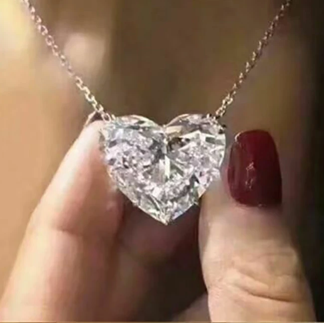 CAOSHI Jewelry Gifts For Lovers Pure Natural Heart Crystal CZ Necklace Women Pendant Romantic Silver Heart Necklace Girls
CAOSHI Jewelry Gifts For Lovers Pure Natural Heart Crystal CZ Necklace Women Pendant Romantic Silver Heart Necklace Girls
