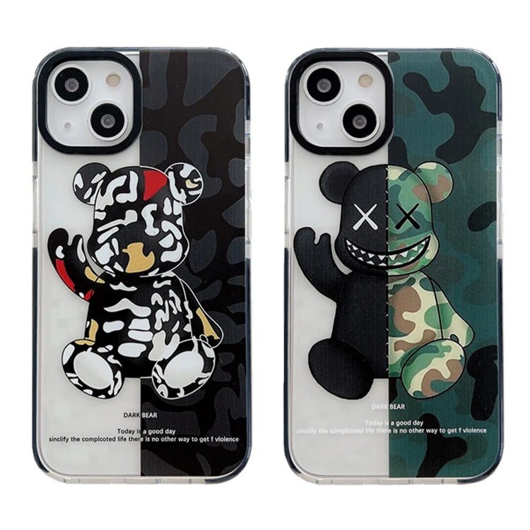 Camouflage Violent Bear Fashion Trend Luxury Mobile Phone Cover For iPhone 13 12 Pro Max 11 Pro Max 7 8 Plus Soft TPU Phone Case
Camouflage Violent Bear Fashion Trend Luxury Mobile Phone Cover For iPhone 13 12 Pro Max 11 Pro Max 7 8 Plus Soft TPU Phone Case