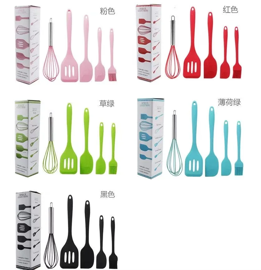 Non-Stick Cooking Tools 5 Pieces Silicone Kitchen Utensils Sets Kitchenware With Silicone Handle, Customized
Non-Stick Cooking Tools 5 Pieces Silicone Kitchen Utensils Sets Kitchenware With Silicone Handle, Customized