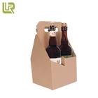 Heavy Duty Recycled Strong White and Kraft 4 Pack 12 OZ Bottle Cardboard Carriers