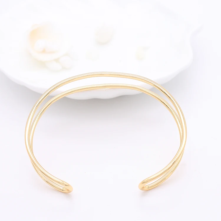 New Simple Design Factory Wholesale Fashion Open Round 14K Gold Plated Handmade Bangles
New Simple Design Factory Wholesale Fashion Open Round 14K Gold Plated Handmade Bangles