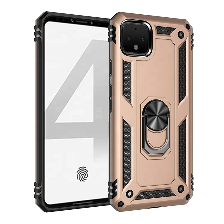 Wholesale Hybrid Shockproof Case with Ring Holder Magnetic Car Holder Phone Cover For Google Pixel 4, Multi-color, can be customized
Wholesale Hybrid Shockproof Case with Ring Holder Magnetic Car Holder Phone Cover For Google Pixel 4, Multi-color, can be customized