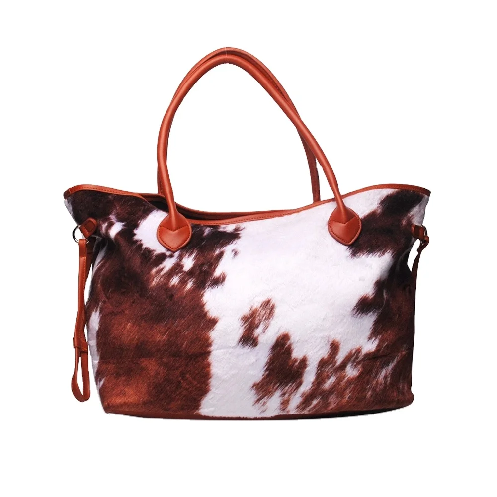 New style suede cowhide bag large capacity cow print wallet cowhide leather shoulder bag PU handbag, Brown
New style suede cowhide bag large capacity cow print wallet cowhide leather shoulder bag PU handbag, Brown