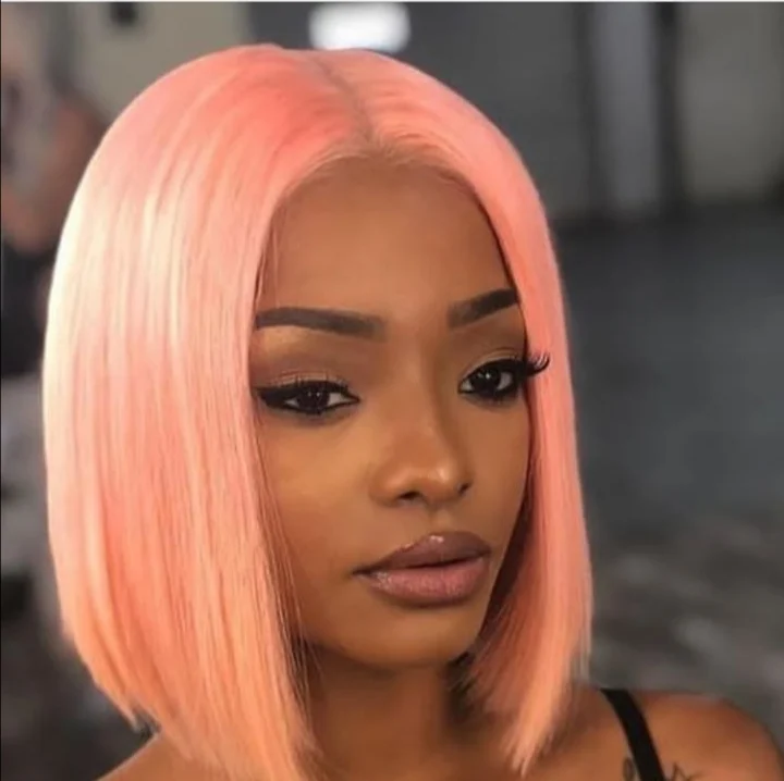 Peach light pink straight human hair invisible transparent lace front /full lace wig 130% 150% 180% density available
Peach light pink straight human hair invisible transparent lace front /full lace wig 130% 150% 180% density available