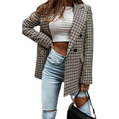 Fashion Casual Women Plaid Blazer Shirts Coat Jacket Blazer For Lady Woman Blazer Jacket Ladies Street Wear
Fashion Casual Women Plaid Blazer Shirts Coat Jacket Blazer For Lady Woman Blazer Jacket Ladies Street Wear
