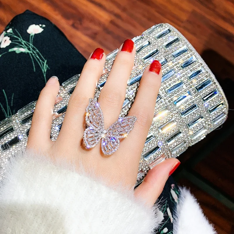 Luxury Women cubic zirconia dainty butterfly rings Crystal Rhinestone ladies o-Adjustable Openings Butterfly Ring For Women
Luxury Women cubic zirconia dainty butterfly rings Crystal Rhinestone ladies o-Adjustable Openings Butterfly Ring For Women