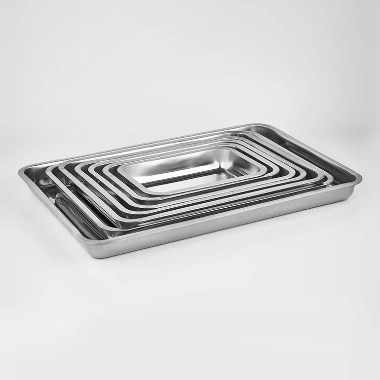 Wholesale OEM custom logo stainless steel tray rectangular square serving tray for restaurant
Wholesale OEM custom logo stainless steel tray rectangular square serving tray for restaurant
