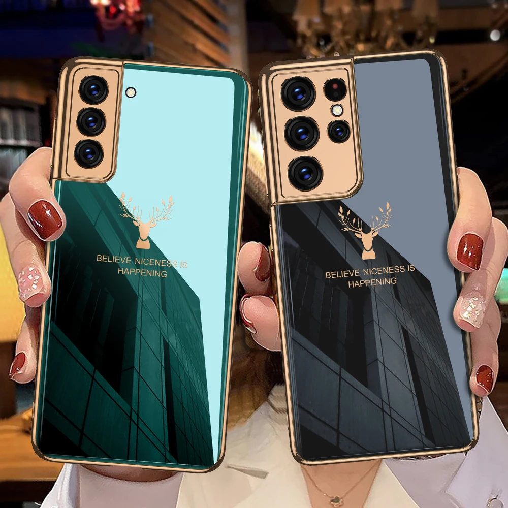 For Samsung s21 Case Hard Glass Phone Cases for Samsung s21 Ultra Drop Proof with Camera Lens Protector Phone Cover, As pictures
For Samsung s21 Case Hard Glass Phone Cases for Samsung s21 Ultra Drop Proof with Camera Lens Protector Phone Cover, As pictures