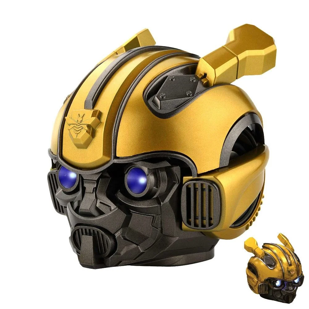 Bumblebee Helmet 5.0 Speaker Portable Wireless LED Flash Light mini Transformer Speaker Surround Stereo Loudspeaker
Bumblebee Helmet 5.0 Speaker Portable Wireless LED Flash Light mini Transformer Speaker Surround Stereo Loudspeaker