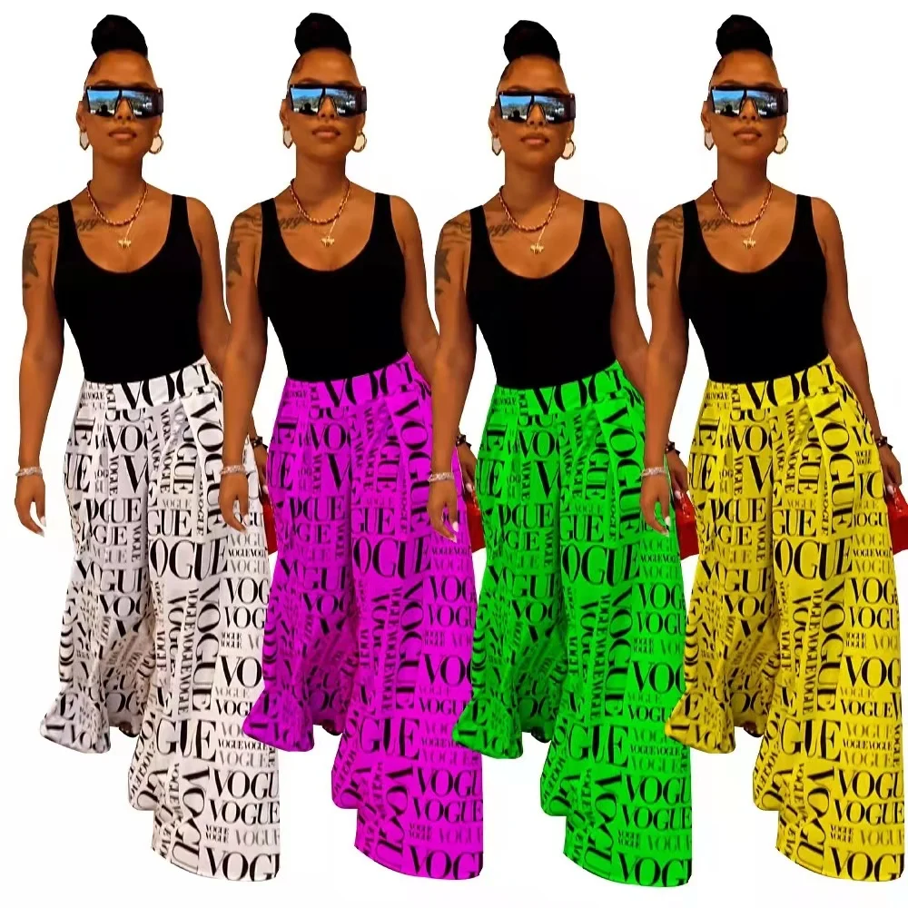 Four Seasons Women's trousers Trendy All-match Pants High Waist Wide Tube Printed Wide Leg Culottes Fall new style
Four Seasons Women's trousers Trendy All-match Pants High Waist Wide Tube Printed Wide Leg Culottes Fall new style