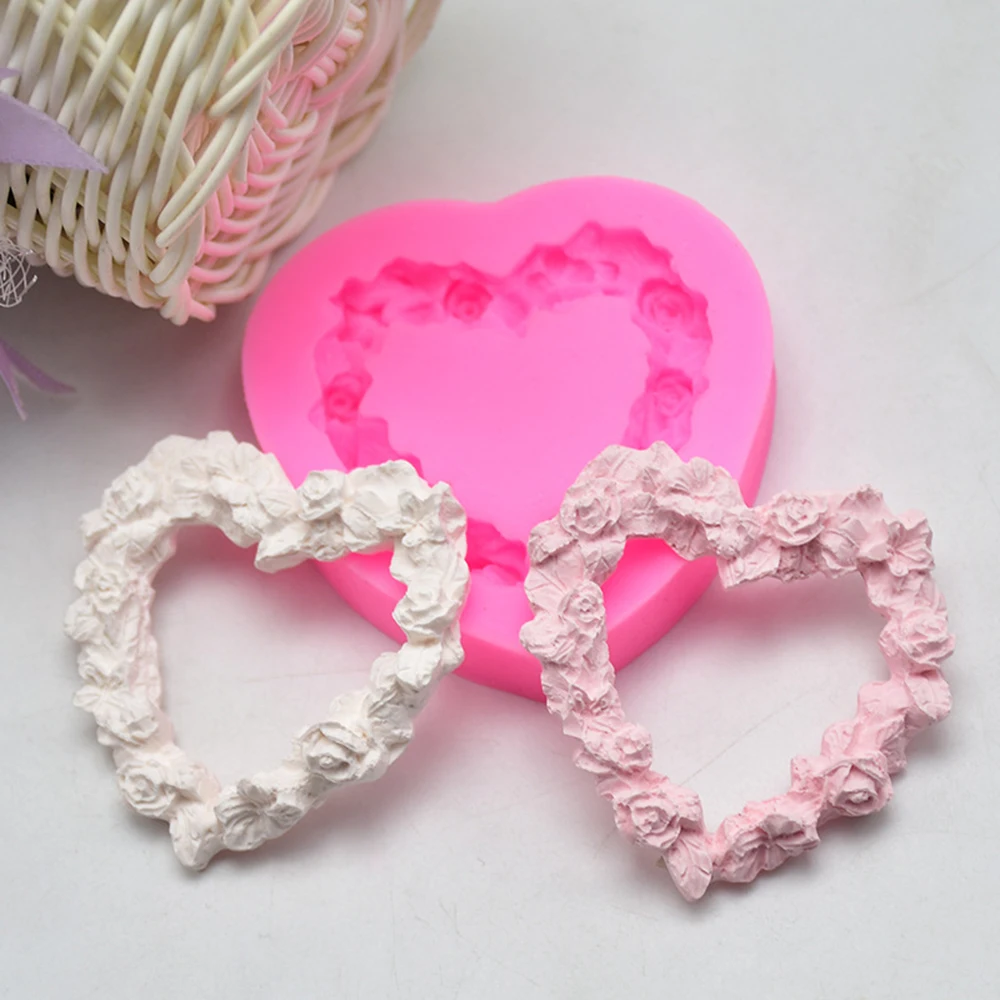 Flower Rose wreath Love Heart Silicone Fondant Soap 3D Cake Mold Cupcake Jelly Candy Chocolate Decoration Baking Tool, Random
Flower Rose wreath Love Heart Silicone Fondant Soap 3D Cake Mold Cupcake Jelly Candy Chocolate Decoration Baking Tool, Random