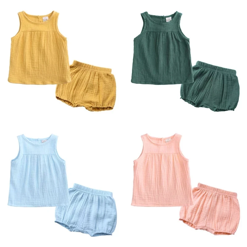 Fashion Toddler Girl Summer Clothes Cotton Linen Kids Clothes Set Sleeveless Vest+Shorts 2 PCS Children Clothes Suit 0-4 Years, Picture shows
Fashion Toddler Girl Summer Clothes Cotton Linen Kids Clothes Set Sleeveless Vest+Shorts 2 PCS Children Clothes Suit 0-4 Years, Picture shows