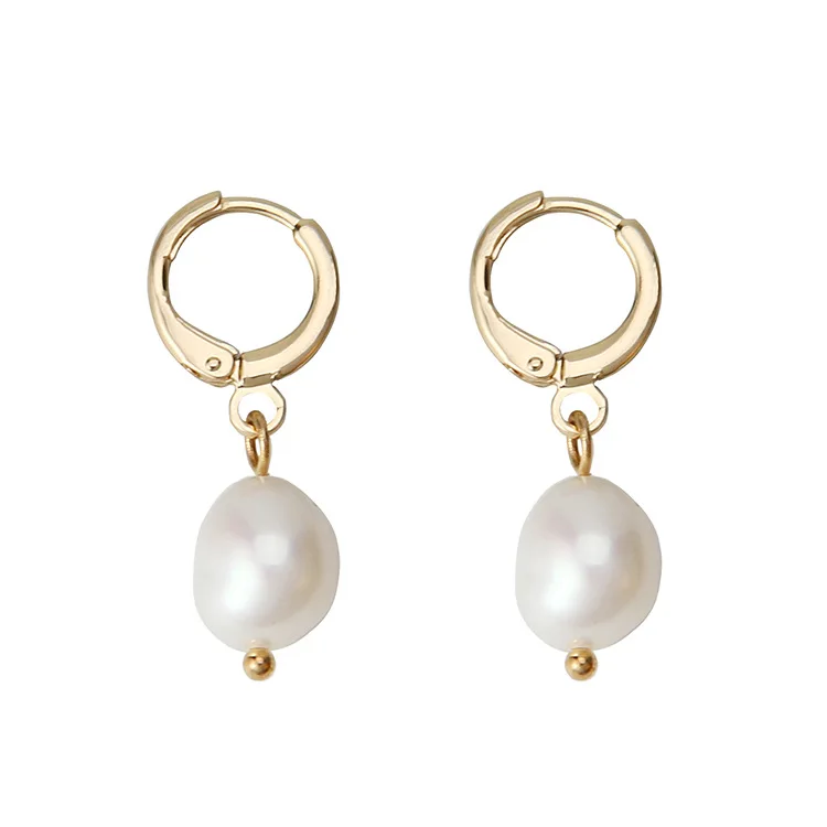 2021 New Korean Baroque Pearl Hoop Earrings Handmade real Pearl Earring For Girls brass metal hoop earrings
2021 New Korean Baroque Pearl Hoop Earrings Handmade real Pearl Earring For Girls brass metal hoop earrings