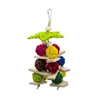 Little fresh parrot toy bird toy colorful pentacle rattan ball string nib string climb