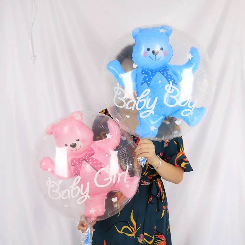 24 Inch Transparent Baby Boy Girl Blue Bubble Balloon Bear Foil Balloon Birthday Gender Display Baby Shower Decorative Bobo Ball
24 Inch Transparent Baby Boy Girl Blue Bubble Balloon Bear Foil Balloon Birthday Gender Display Baby Shower Decorative Bobo Ball