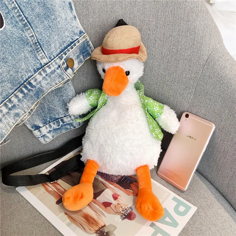 SP605 Fashion small cartoon ducklings plush toy backpacks Duck doll bag crossbody bag, White
SP605 Fashion small cartoon ducklings plush toy backpacks Duck doll bag crossbody bag, White