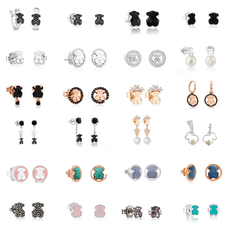 Wholesale classic 925 sterling silver pearl inlaid silver bear earrings fashion jewelry touses Spain
Wholesale classic 925 sterling silver pearl inlaid silver bear earrings fashion jewelry touses Spain