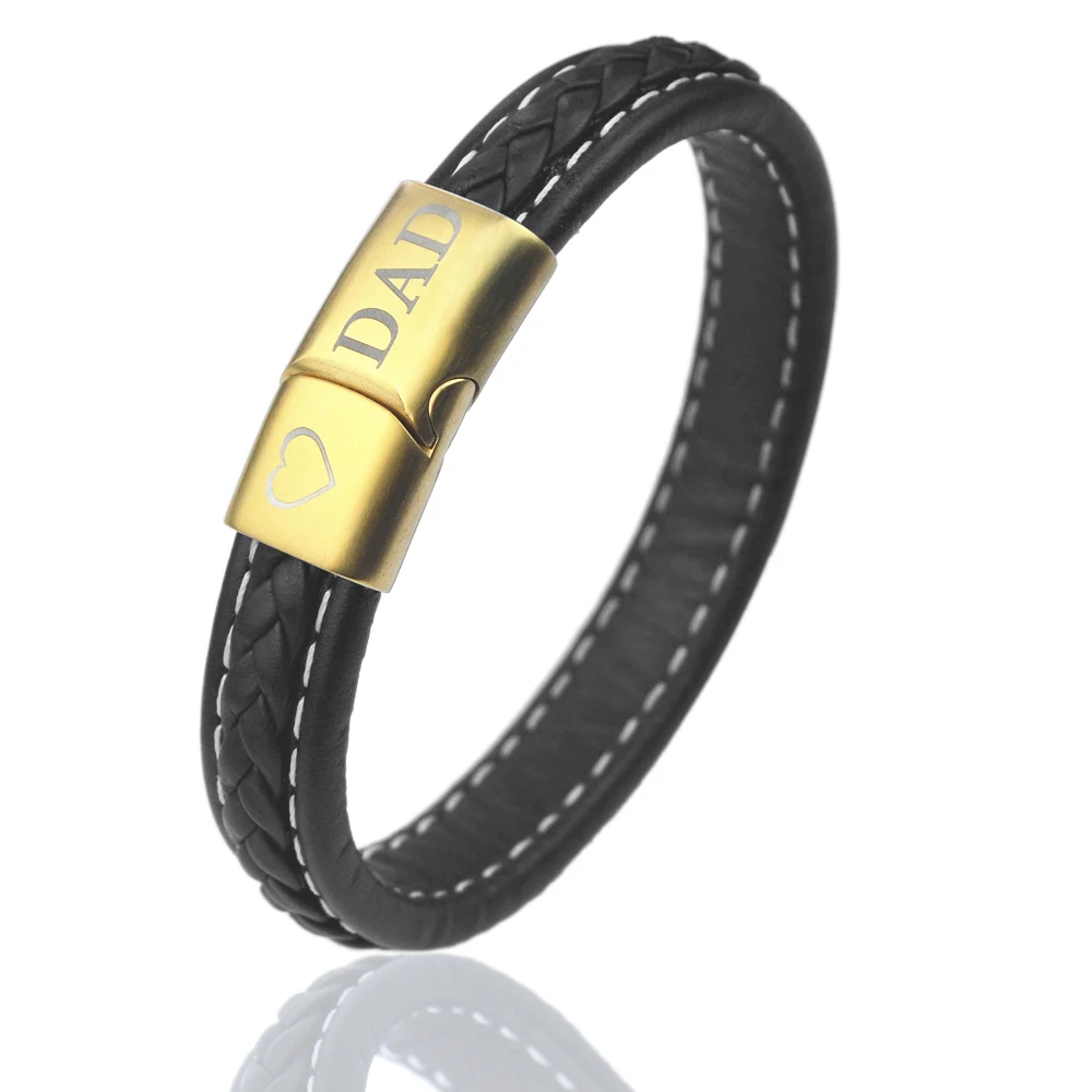 Wholesale Classic Design Quality Fathers Day Gifts Mens Bracelets Leather Genuine, Silver , gold
Wholesale Classic Design Quality Fathers Day Gifts Mens Bracelets Leather Genuine, Silver , gold