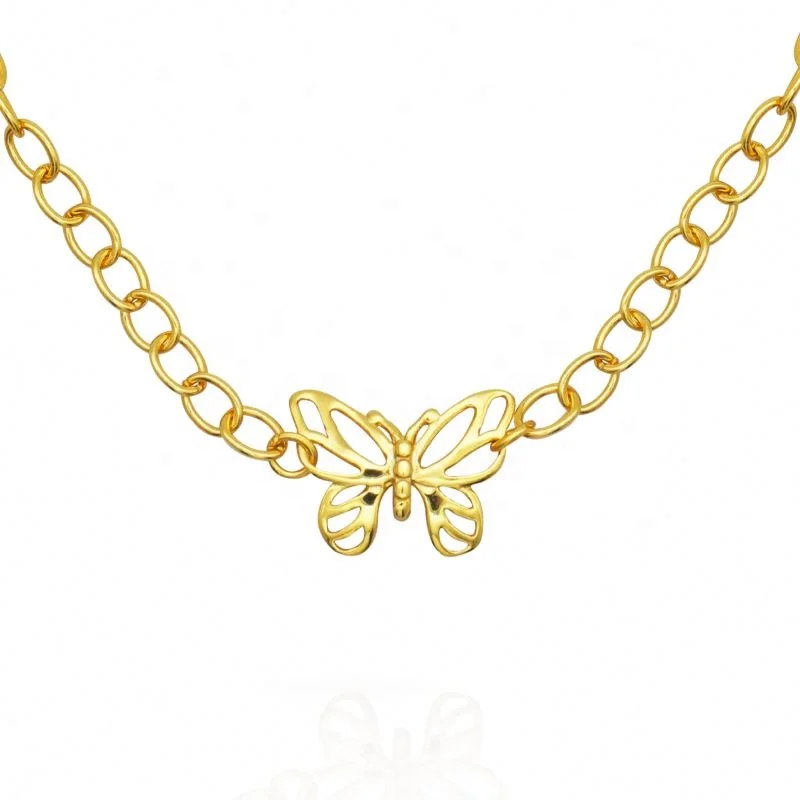 Chris April fine jewelry 925 sterling silver gold plated Hollow out butterfly pendant necklace for women, Yellow gold
Chris April fine jewelry 925 sterling silver gold plated Hollow out butterfly pendant necklace for women, Yellow gold