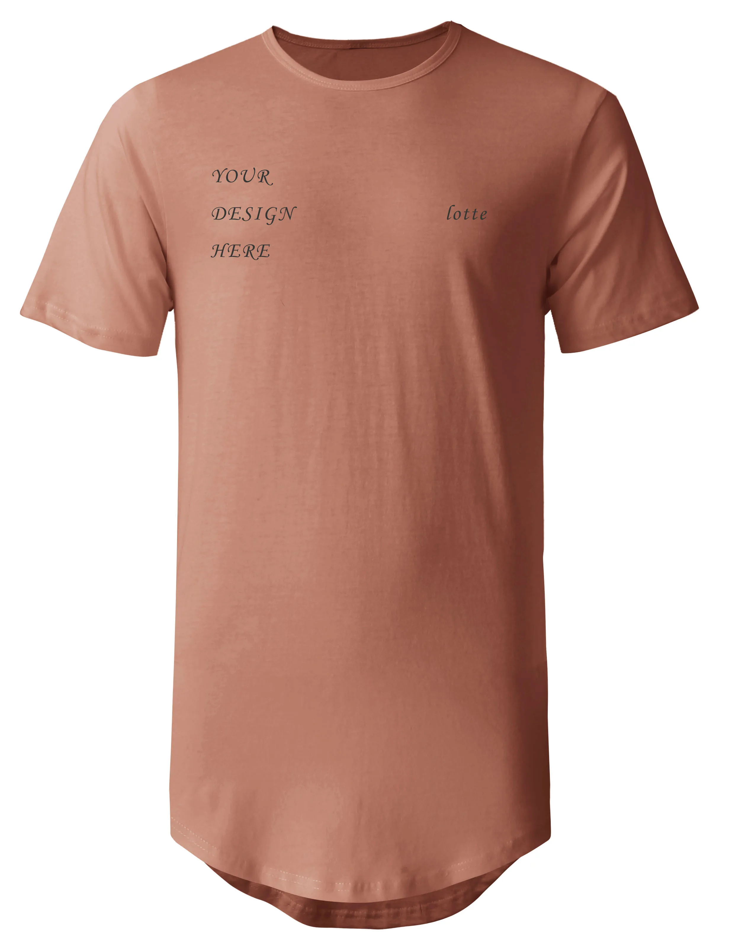 

Custom new design wholesale mens t shirt longline personalized short sleeve curved hem t shirt