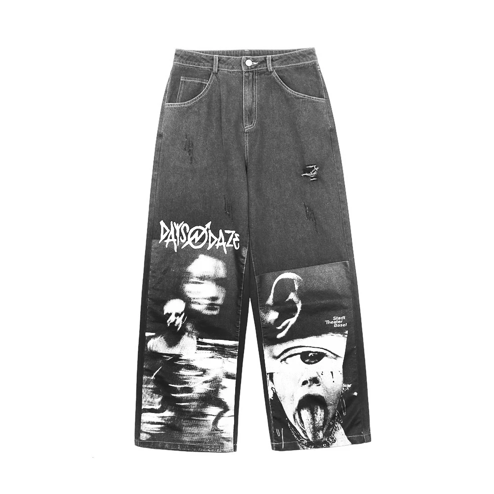 Wholesale in stock OEM 100% cotton mens loose fit denim pants fashion laser print jeans mens printed jeans
Wholesale in stock OEM 100% cotton mens loose fit denim pants fashion laser print jeans mens printed jeans