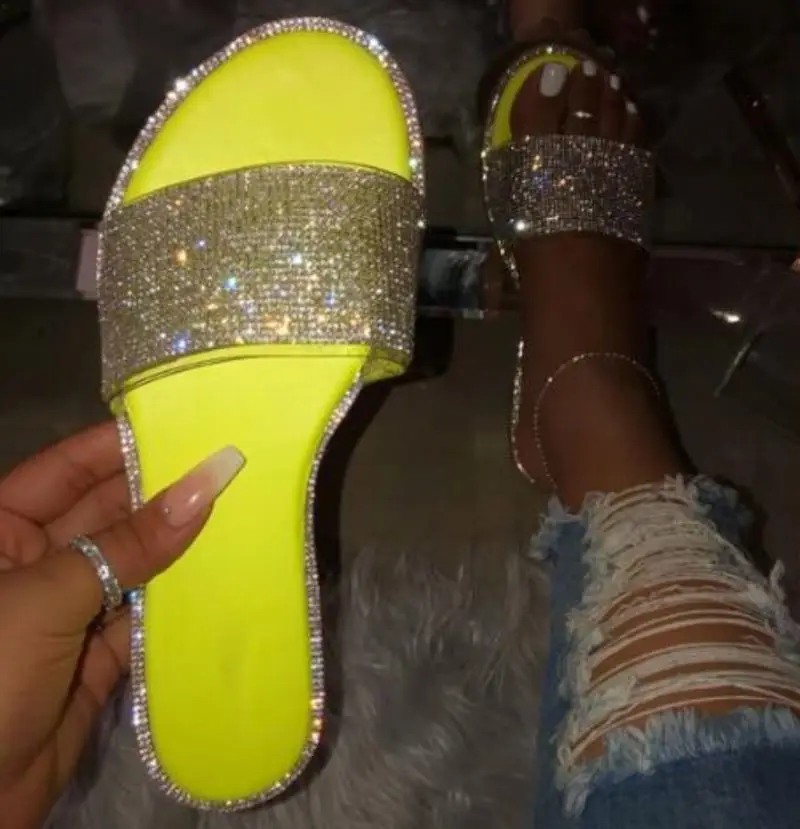 Popular Best Sell Women's Sandals Bling Style Glitter Slides Diamond Slippers, Picture
Popular Best Sell Women's Sandals Bling Style Glitter Slides Diamond Slippers, Picture