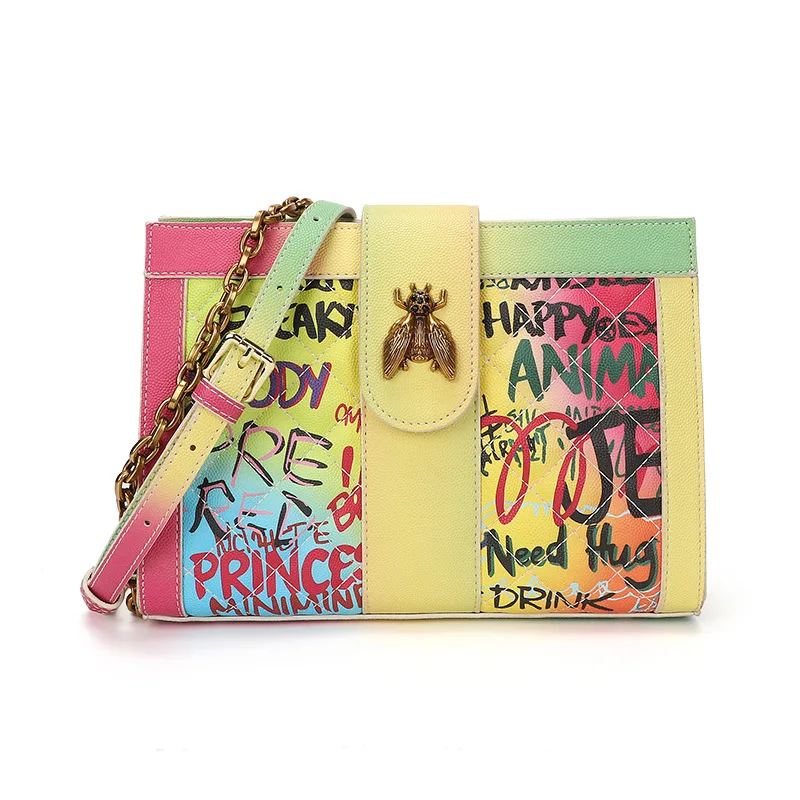 New Fashion Embroidery Handbags PU Leather Crossbody Shoulder Bag Women Graffiti Bee Handbag
New Fashion Embroidery Handbags PU Leather Crossbody Shoulder Bag Women Graffiti Bee Handbag